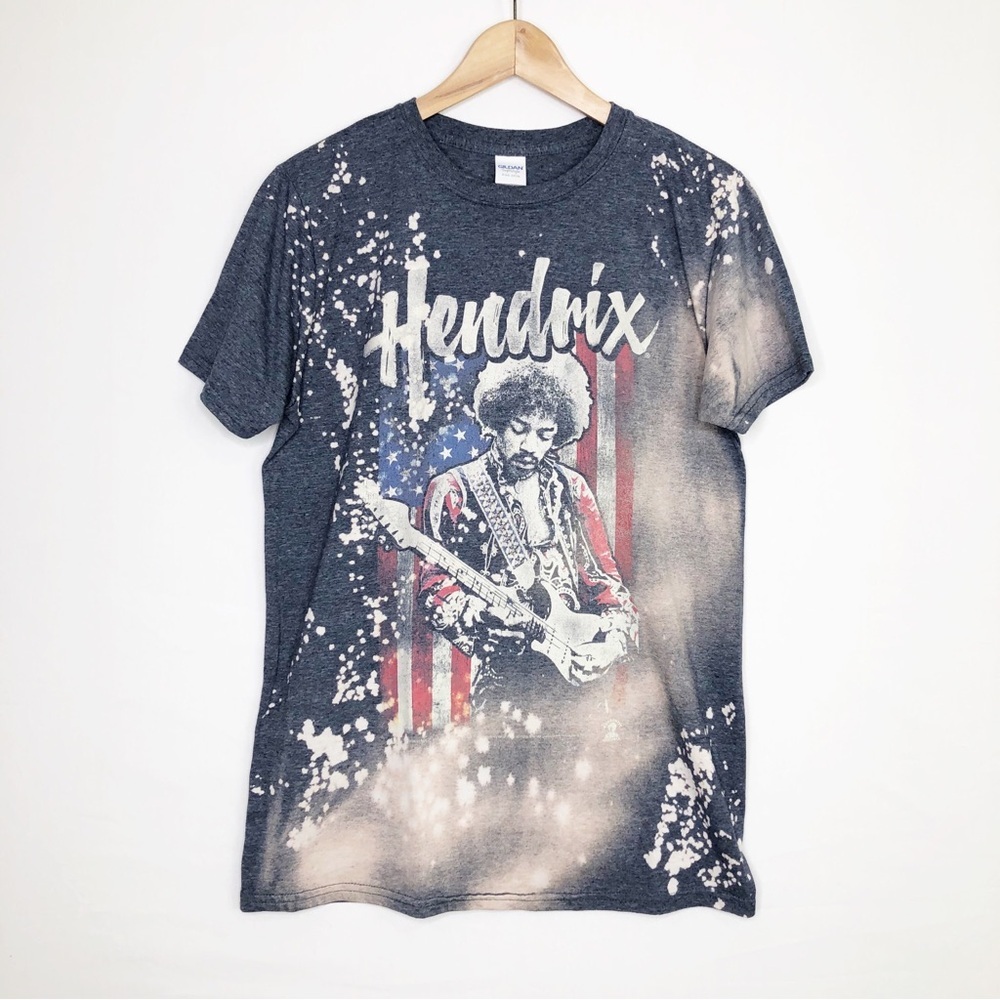 Hendrix Custom, bleach, dyed graphic T-shirt